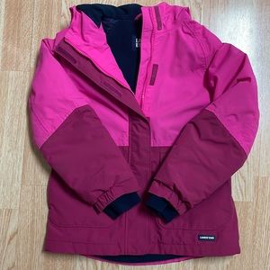 Girls 7/8 lands end winter jacket. Very warm, light weight.
